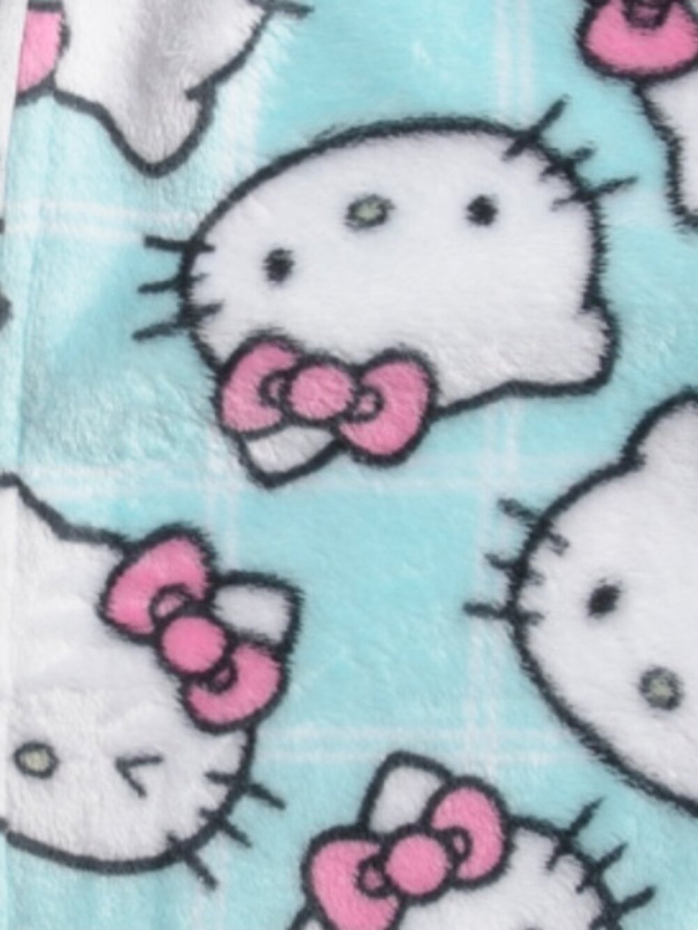 NWT HELLO KITTY Big Girls Velvet Fleece Hooded Robe Size 10 - Picture 4 of 5